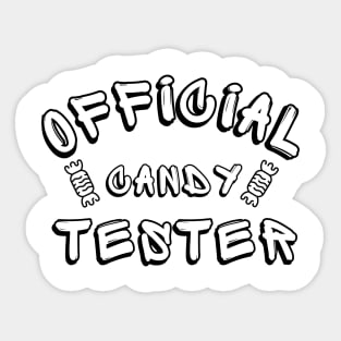 Official Candy Tester. Cute Halloween Costume Kids Sticker